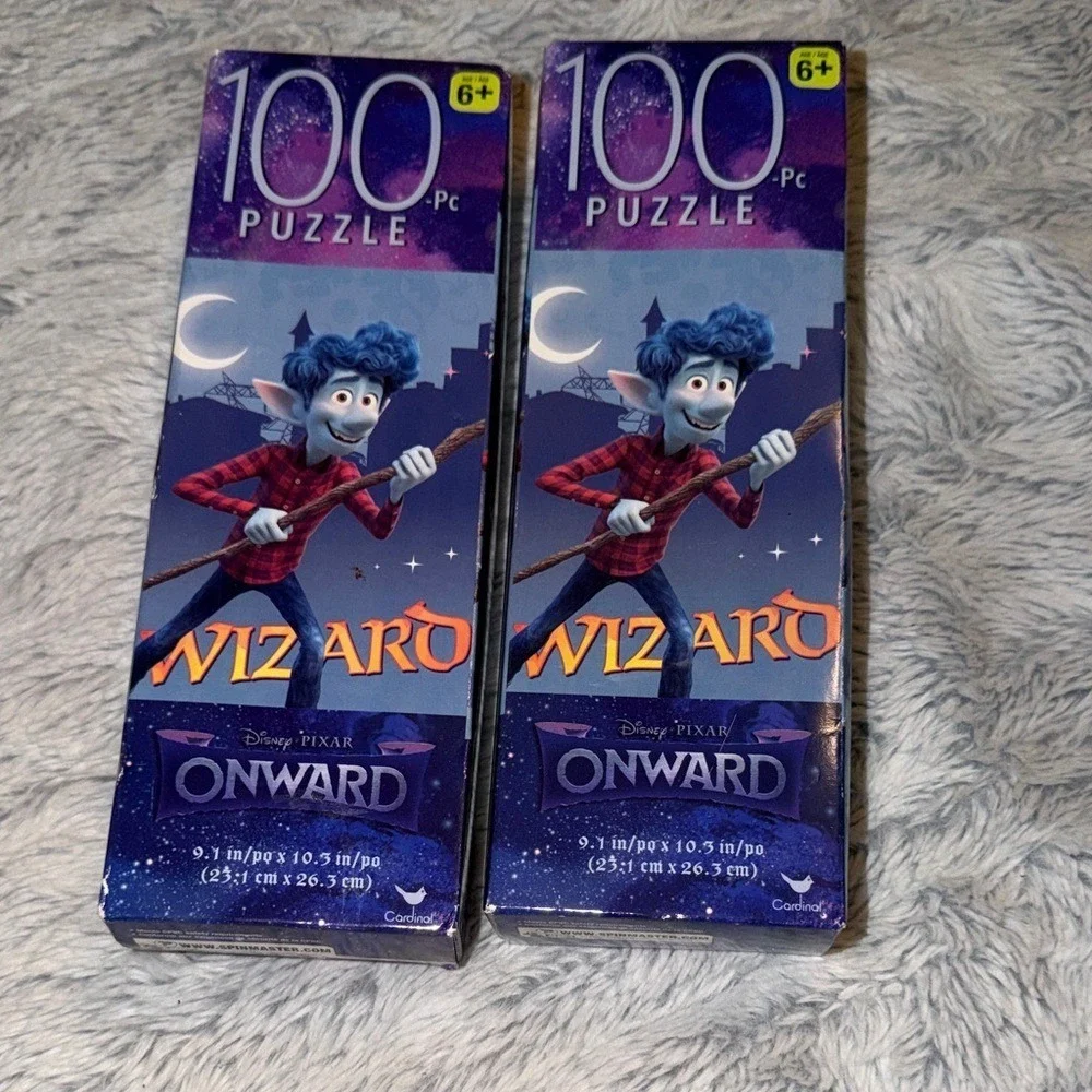 Disney‎ Pixar Onward 100 Piece Puzzle Lot of 2 Cardinal Games Wizard in Training